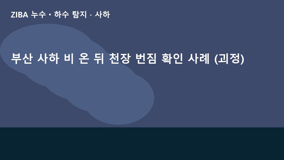 부산 사하 비 온 뒤 천장 번짐 확인 사례 (괴정)
